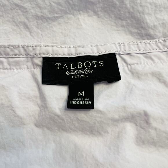 Talbots Petite Purple Ruffle Top Blouse Size Medium (A0125) - Picture 5 of 5